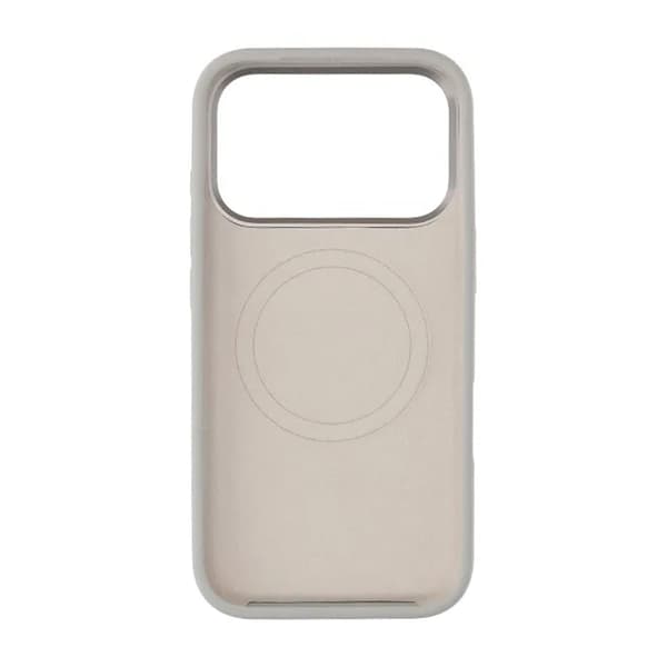 Mobile Case Silicone with Camera Metal Frame for iPhone 17 Pro Max - Gray Grå