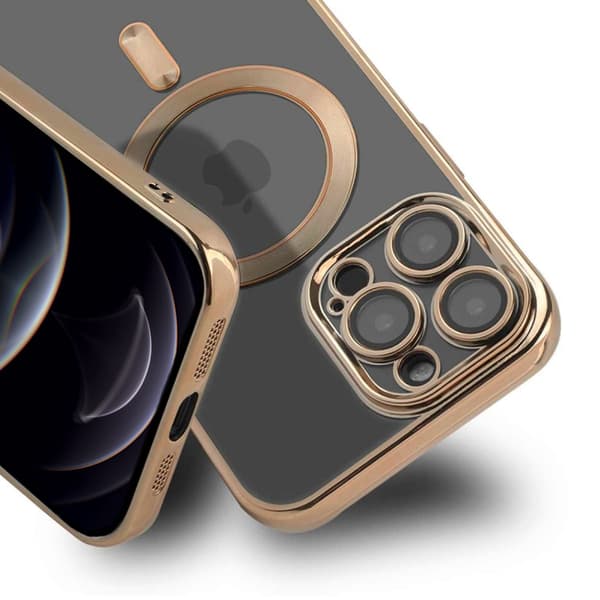 Luxury Phone Case with Magsafe iPhone 12 Pro Max - Gold Guld