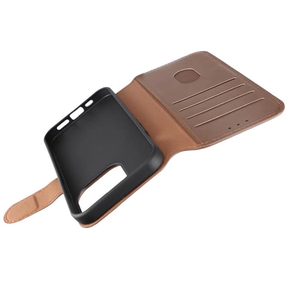 iPhone 15 Pro Plånboksfodral Läder Rvelon - Brun Brun