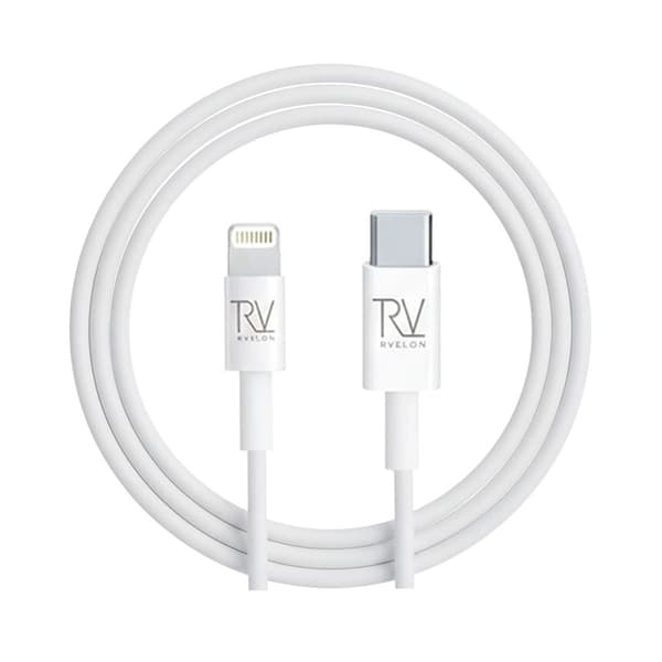 Rvelon USB-C till Lightning Kabel 2m Vit
