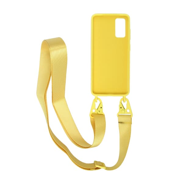 Silicone Case for Strap and Necklace for Samsung Galaxy 20 - Yellow Gul