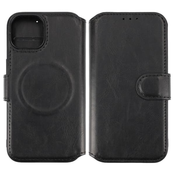 iPhone 15 Wallet Case with Magsafe Rvelon - Black Svart