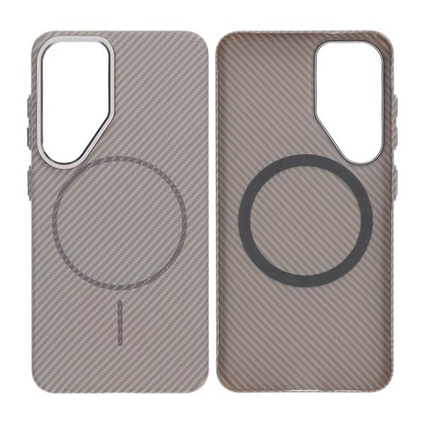Samsung S25 Carbon Case - Grey Grå