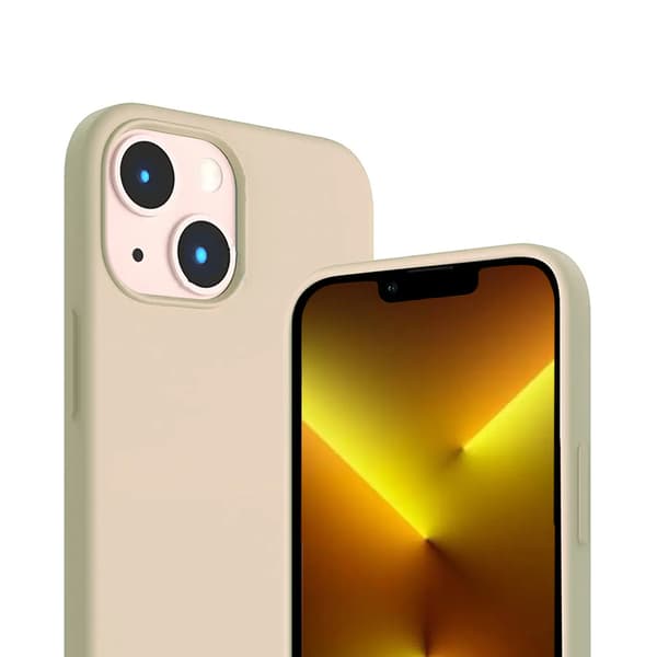 iPhone 14 Silicone Case Rvelon MagSafe - Beige Beige