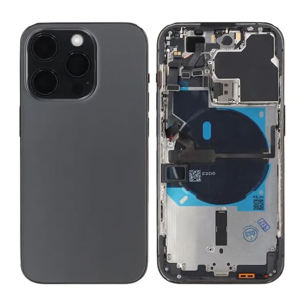 iPhone 14 Pro Baksida med Komplett Ram OEM - Grafit Grafit