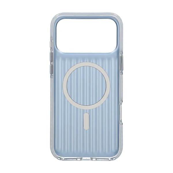 Corrugated Magsafe Mobile Case for iPhone 17 Pro Max - Blue Blå