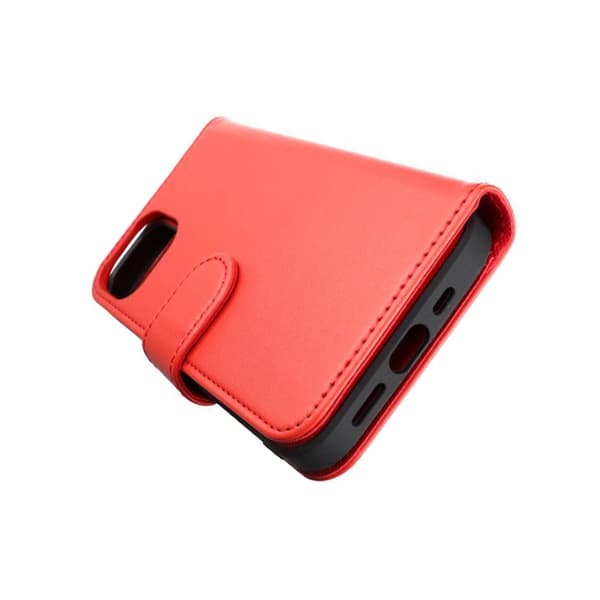 iPhone 13 Pro Wallet Case Magnet Rvelon - Red Röd
