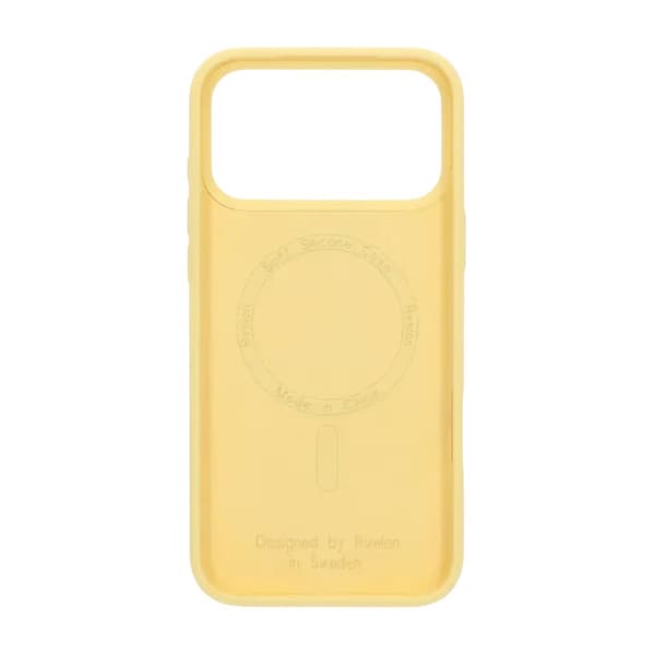 iPhone 17 Pro Case - Silicone With Magsafe Rvelon Butter Yellow Gul