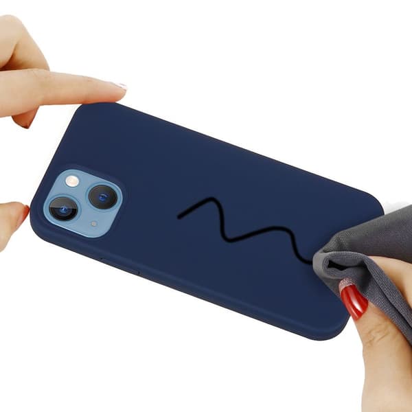 iPhone 15 Plus Silikonskal - Blå Blå