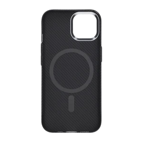 Carbon Patterned Mobile Case for iPhone 13 and 14 - Black Svart