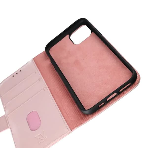 iPhone 11 Pro Plånboksfodral Läder Rvelon - Rosa Rosa
