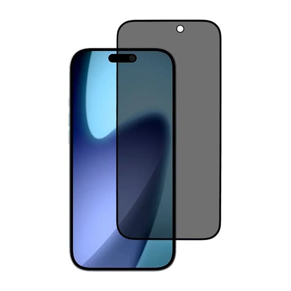 Rvelon Screen Protector iPhone 16 Pro/17/17 Pro - FUll Cover Privacy Tempered Glassbulk