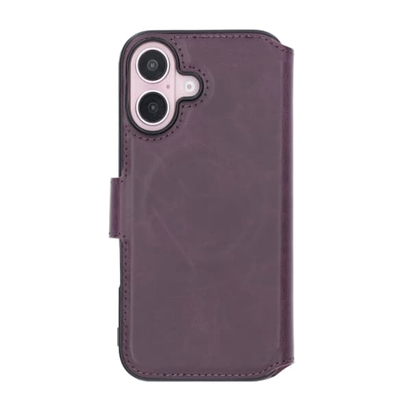 RV Wallet Case iPhone 16 Dark Cherry Lila