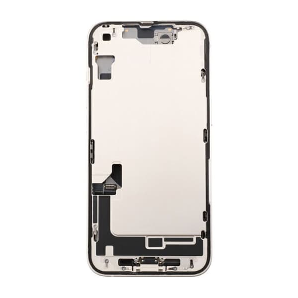 iPhone 14 Baksida med Komplett Ram - Vit Vit