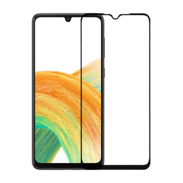 Screen Protector Samsung A33 5G - 3D Tempered Glass Black - bulk Svart