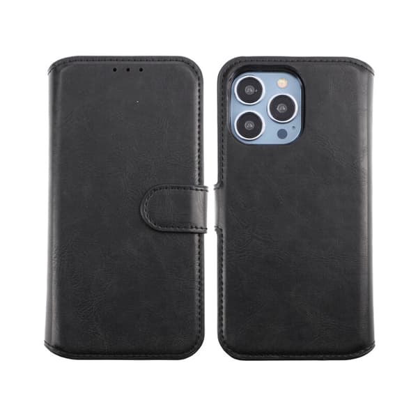 RV Magnetic Wallet Case-iPhone13Pro-Black Svart