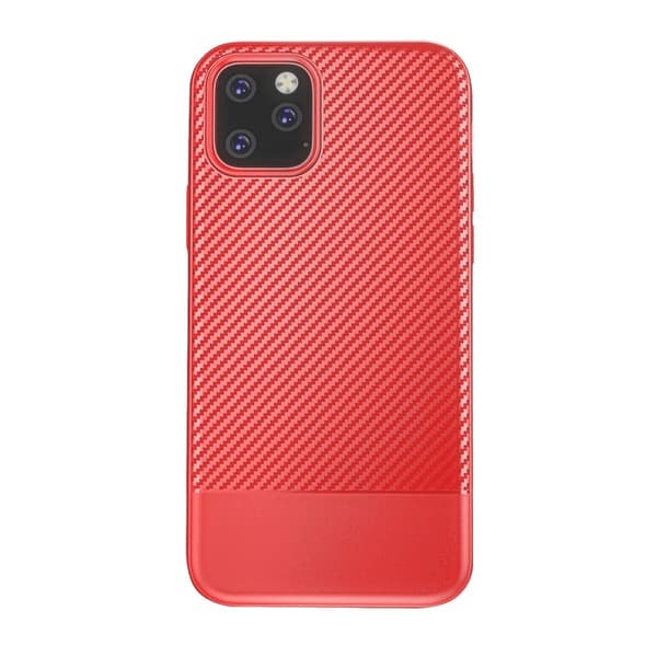 Mobilskal Kolfiberfilm iPhone 11 Pro Max - Röd Röd