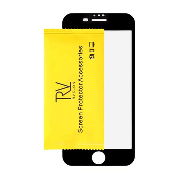 Screen Protector iPhone 7/8 Plus - Tempered Glass Black (bulk) Svart