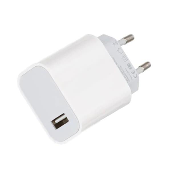 USB A till Lightning Kabel + USB Laddare 2.4A - Vit Vit