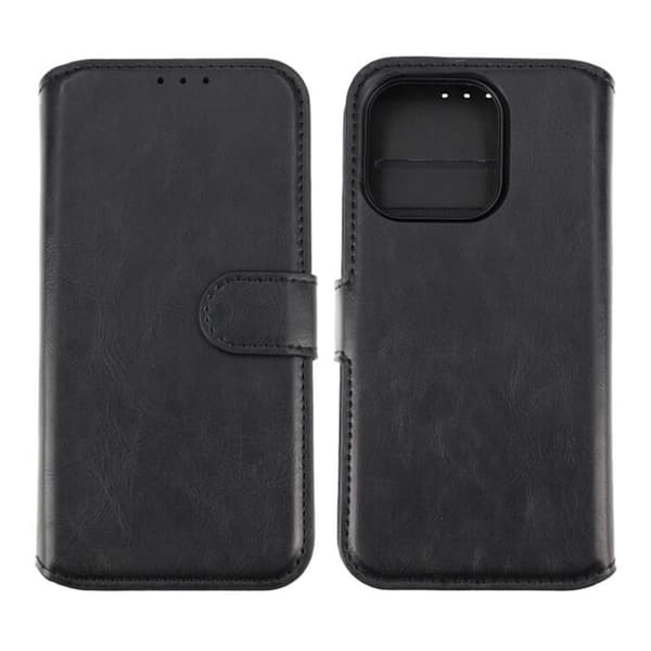 iPhone 15 Pro Wallet Case Magnet Rvelon - Black Svart