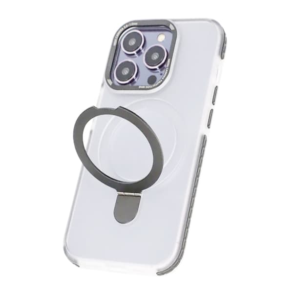 iPhone 15 Pro Max Mobilskal med Magsafe och Stativ - Grå Grå