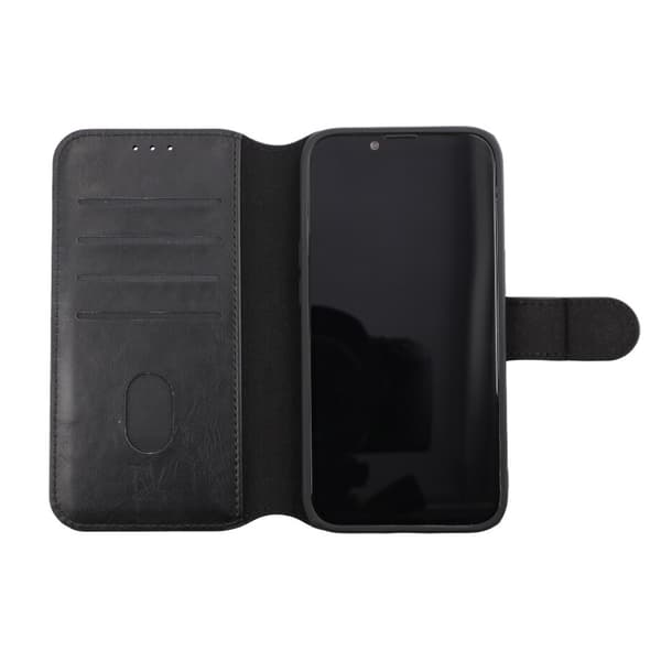 iPhone 13 Pro Wallet Case Magnet Rvelon - Black Svart