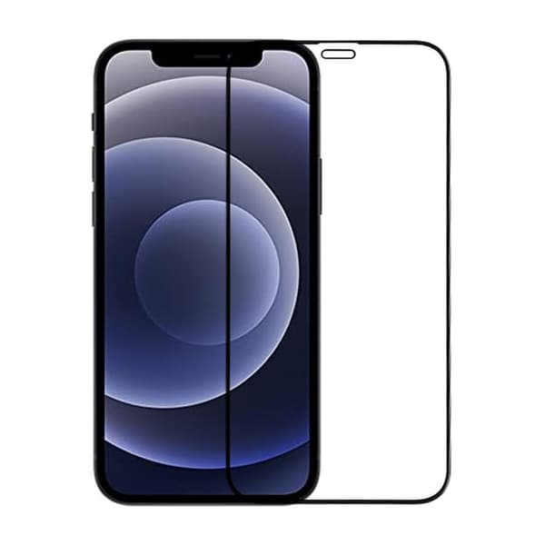 Screen Protector iPhone 12 Mini - 3D Tempered Glass Black Svart