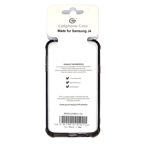 Shockproof Mobile Case Samsung Galaxy J4 - Black Svart