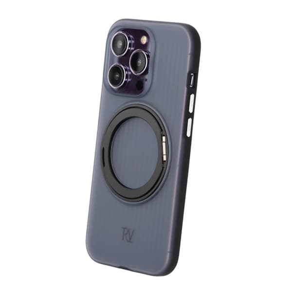 iPhone 14 Pro Rvelon Case Rotating Magnet Stand - Black Svart