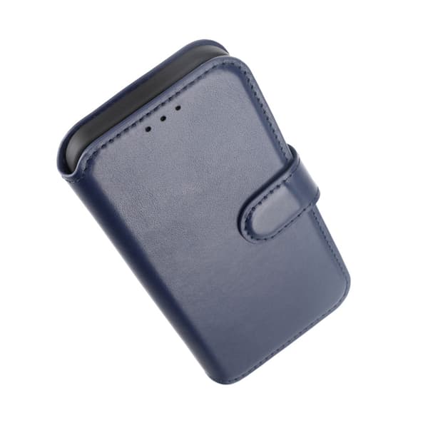 iPhone 15 Pro Wallet Case Leather Rvelon - Blue Blå