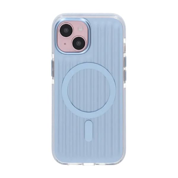 Patterned TPU Case with Magsafe for iPhone 13 and 14 and 15 - Blue Blå
