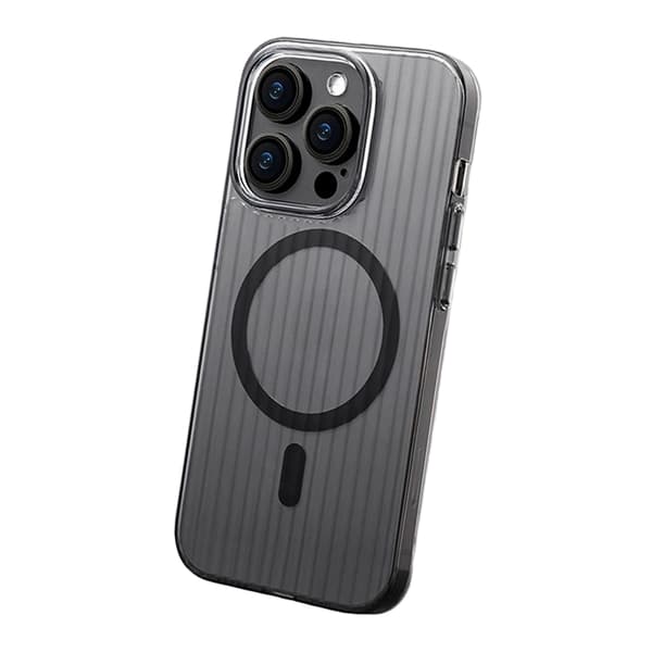 iPhone 15 Pro Mobilskal Korrugerad - Svart Svart