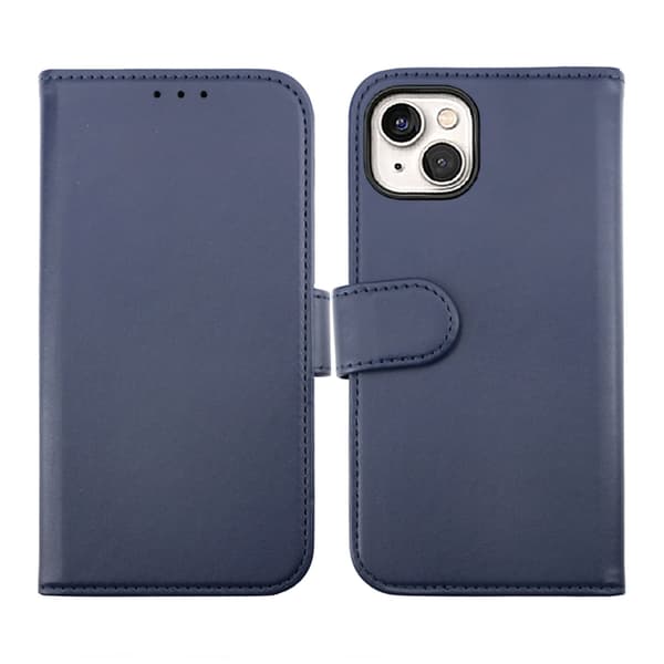 iPhone 14 Wallet Case Magnet Rvelon - Blue Blå