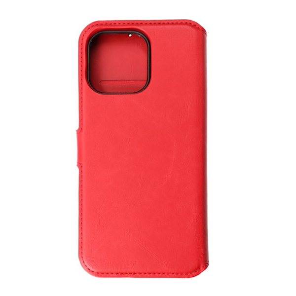 iPhone 15 Pro Max Plånboksfodral Magnet Rvelon - Röd