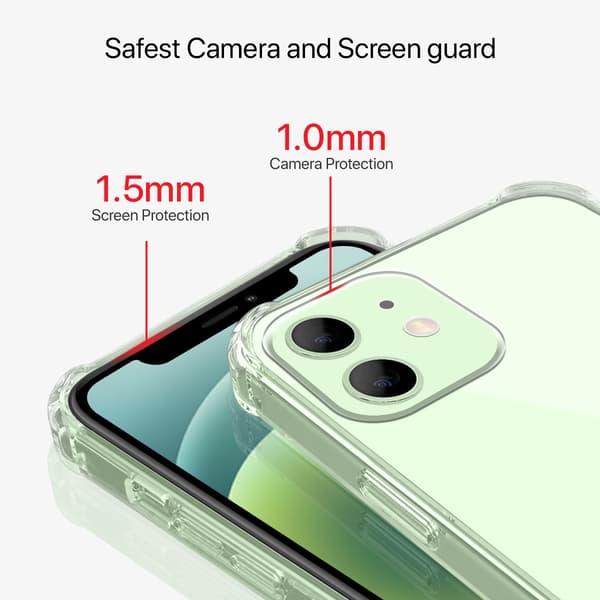 Shockproof Mobile Case iPhone 12 Mini - Transparent Transparent