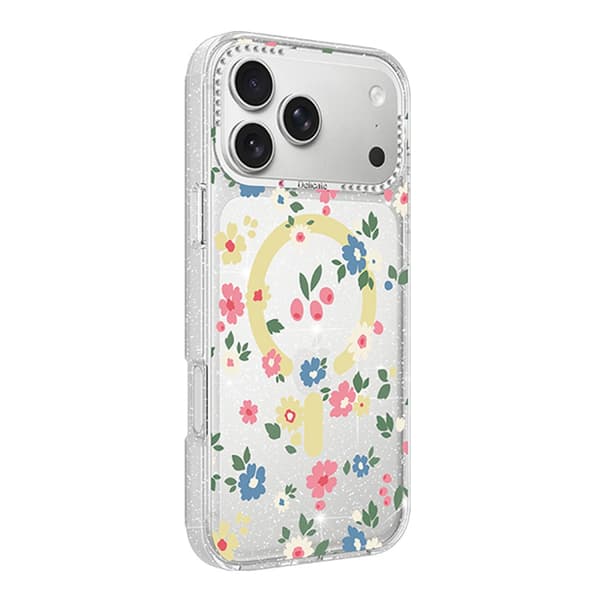Blommigt Skal med Magsafe för iPhone 17 Pro Max - Gul Multicolour