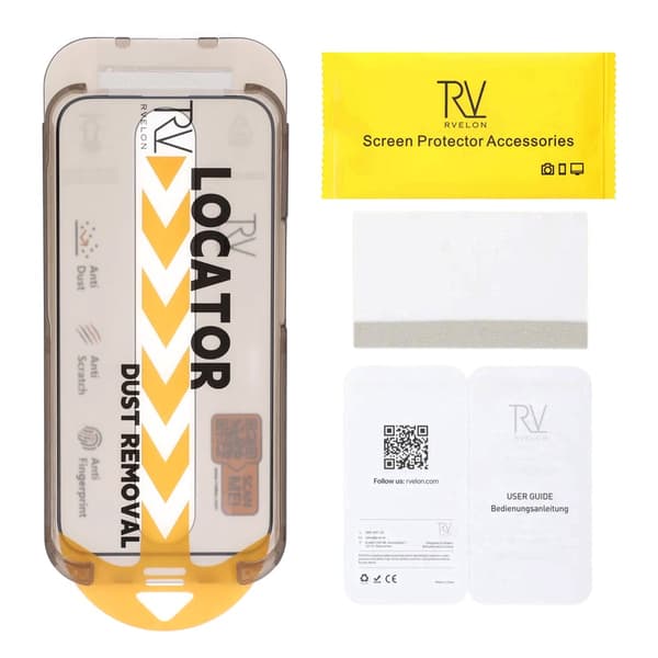 Rvelon Skärmskydd 2.5D Härdat Glas för iPhone 15 Pro - 1-pack till Monteringsram