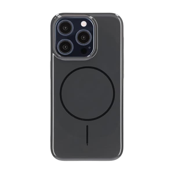 Glossy design Magnetic Case For iPhone 15 Pro Black Svart