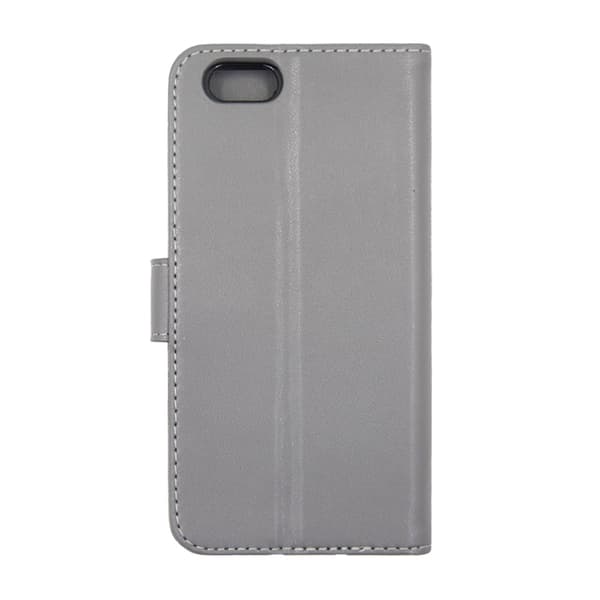 iPhone 6 och iPhone 6S Plånboksfodral Läder med Stativ - Grå Grå