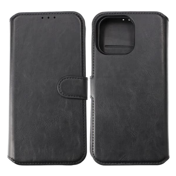 iPhone 15 Pro Max Wallet Case Magnet Rvelon - Black Svart