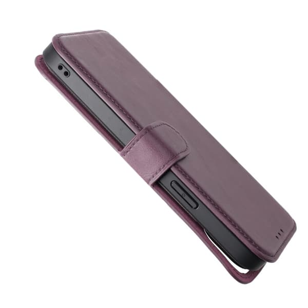 RV Magnetic Wallet Case iPhone 15 Plus Dark Cherry Lila