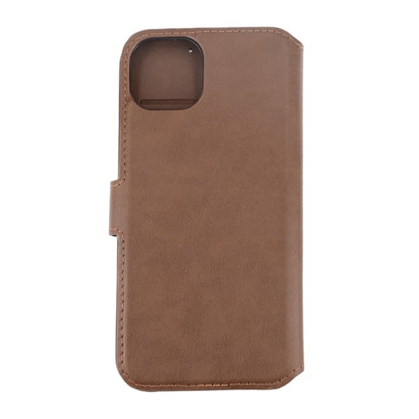 iPhone 15 Plus Plånboksfodral Läder Rvelon - Brun Brun
