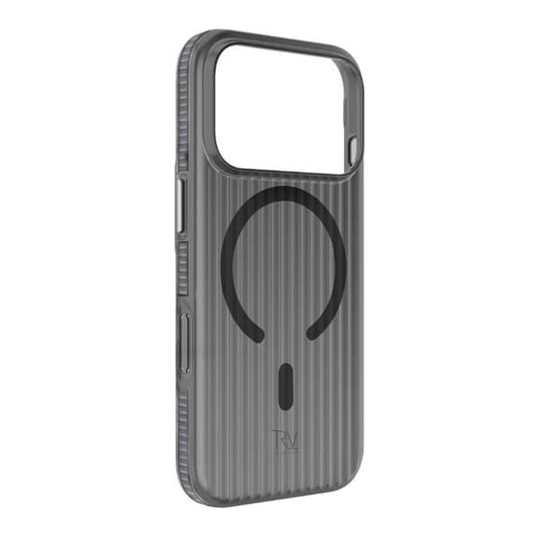 Rvelon Corrugated Magsafe Mobile Case for iPhone 17 Pro Max - Gray Grå