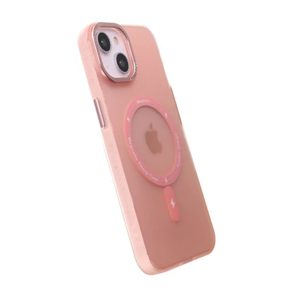 iPhone 14 Plus Mobilskal med MagSafe - Frostat Rosa Rosa