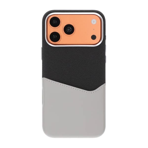 Magnetiskt Mobilskal med Läder Korthållare till iPhone 17 Pro Max och 18 Pro Max - Grå Grå