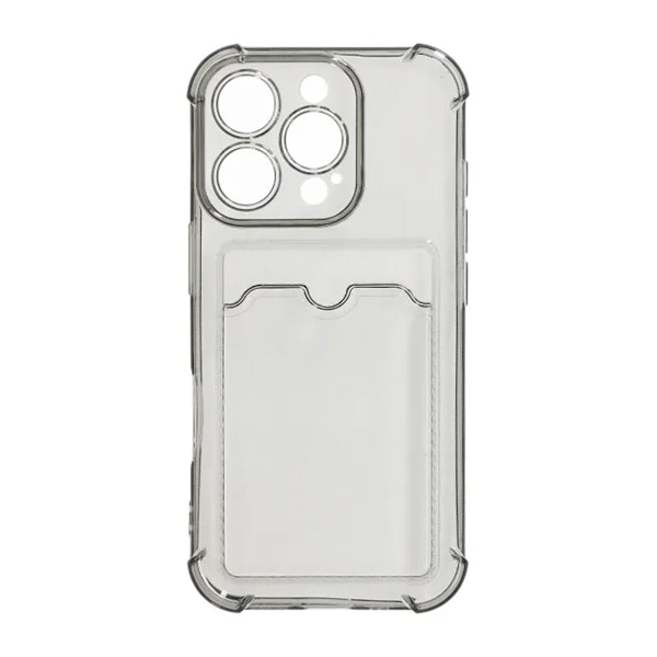 Shockproof Case with Card Holder iPhone 16 Pro Black Svart