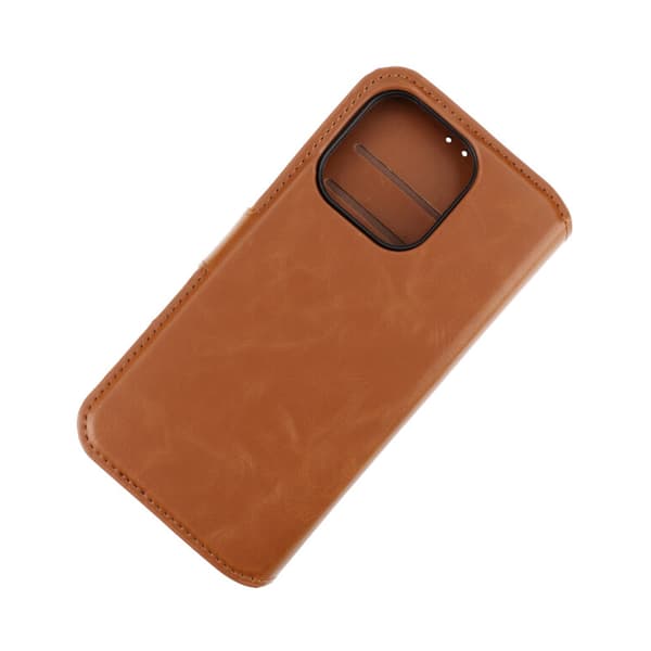 iPhone 15 Pro Plånboksfodral Magnet Rvelon - Brun Brun
