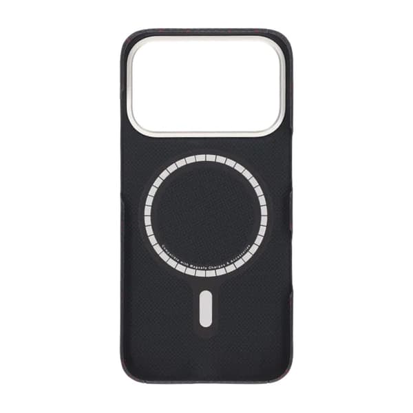 Kevlar Woven Magnetic Case - iPhone 17 Pro Black Check Svart