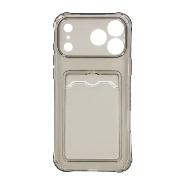 Shockproof Case with Card Holder iPhone 17 Pro Max Black Svart