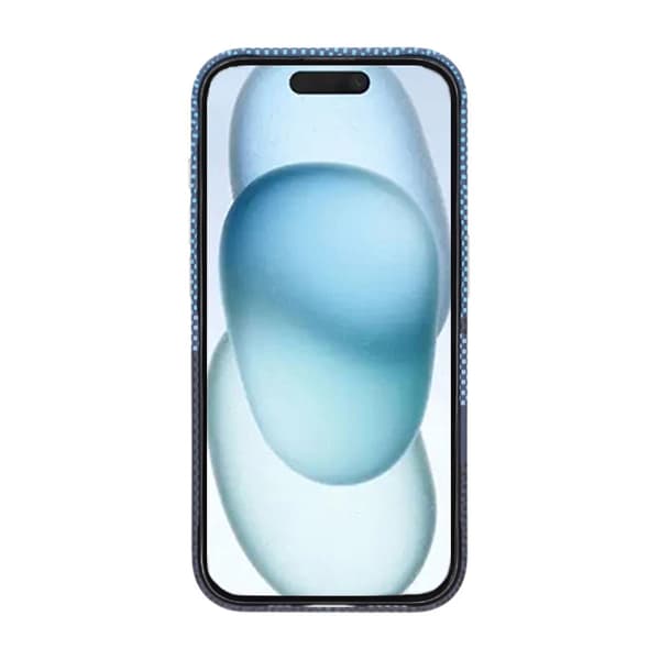 Magsafe Case and Stand for iPhone 15 Pro - Mountain Blue Blå